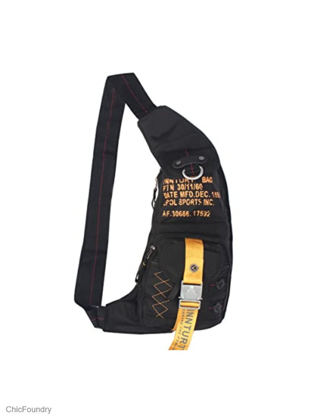 Nylon Sling Bag Crossbody Shoulder Pack Water Resistant Travel